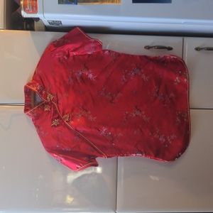 Chinese Cheongsam Brocade Blouse/Shirt by Double Peach